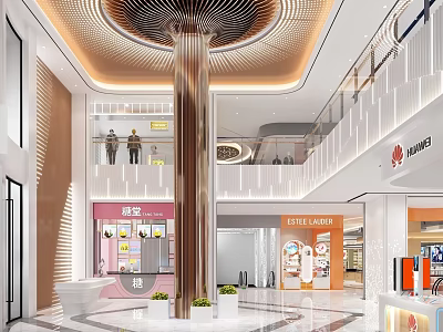 Modern Mall Hall 3d model