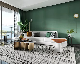 Modern Multiplayer Sofa Combination 3d model