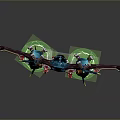 Vibrant Futuristic Spacecraft with Colorful Wings and Neon Accents for Interstellar Aerospace Missions