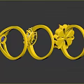 Elegant Gold Rings Featuring Red Brown And Blue Gemstones In Classic Design For Jewelry Collection