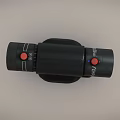 Black Mobile Phone External Camera Lens With Clip On Design And Red Buttons