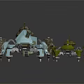 Futuristic Mechanical Components With Robotic Arms Gear Joints And Metallic Structures