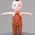 Cartoon Character Doll Child Fuwa Big Head Son 3d model