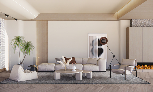 modern living room 3d model