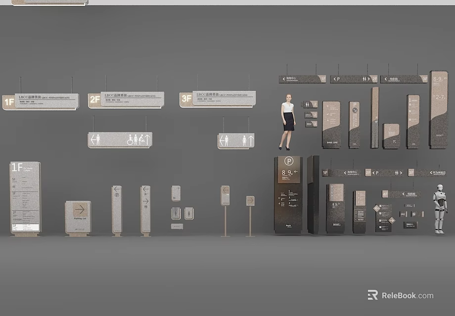 Billboard Display Models With Various Modern Designs And Different Sizes 3d model 