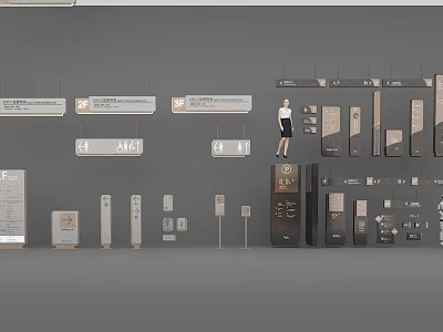 Billboard Display Models With Various Modern Designs And Different Sizes 3d model