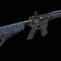 M4 submachine gun machine gun machine gun semi-automatic rifle assault rifle firearms low face number low model simple model game film and television level super realistic 3d model