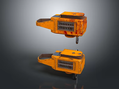 Auto 4S Store Displaying Two Orange Mechanical Repair Tools For Vehicles 3d model