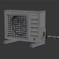 Industrial Air Conditioner Fan With Metal Casing Grille Design Side Vents And Connecting Pipe