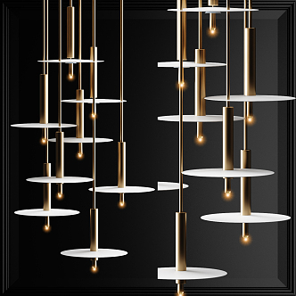 Light Luxury Chandelier 3d model