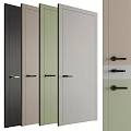 Stylish Hinged Doors In Multiple Colors With Black Door Handles For Home Interiors