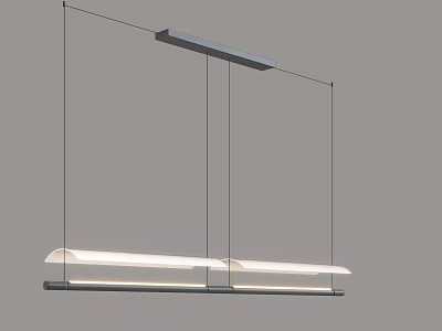 Contemporary Linear Suspended Chandelier With LED Lights And Minimalist Design For Interior Decoration 3d model
