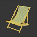 Comfortable Blue Folding Chair Furniture with Wooden Frame and Durable Seat