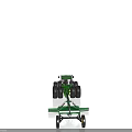 Agricultural Equipment Featuring Green Tractors With Large Yellow Rim Tires And Implements