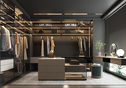 Modern Cloakroom 3d model