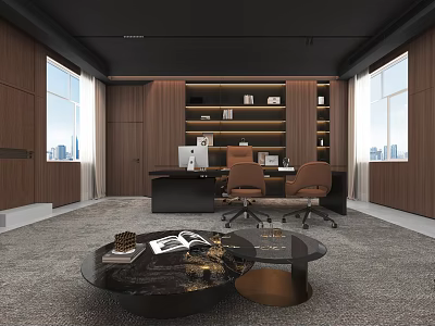 Modern Simple Style Office Modern Style Office 3d model