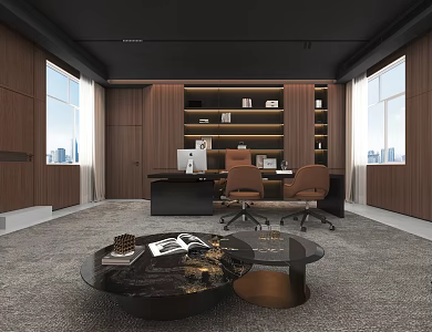 Modern Simple Style Office Modern Style Office 3d model
