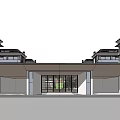 Modern Townhouses Exterior Design Featuring Glass Curtain Walls Balconies And Roadside Greenery