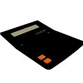 Tech Exhibition Hall Interactive Digital Display With Screen And Orange Control Buttons