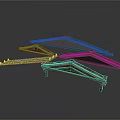 Architectural Wooden Structural Brackets With Triangular Trusses For Building Supports