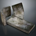 Modern Woven Lounge Chair With Two Backrests And Seat Cushion