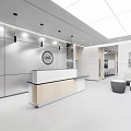 Modern Front Desk Reception Area 3d model