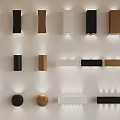 Modern Wall Lamps with Various Designs in White Black and Gold Colors Mounted on Wall