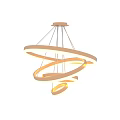 Modern Contemporary Geometric Interlocking Ring LED Chandelier With Illuminated Hanging Design 3d model