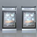 Kitchen Sterilizer Appliances With Double Glass Doors Black Silver Design And Plates Inside