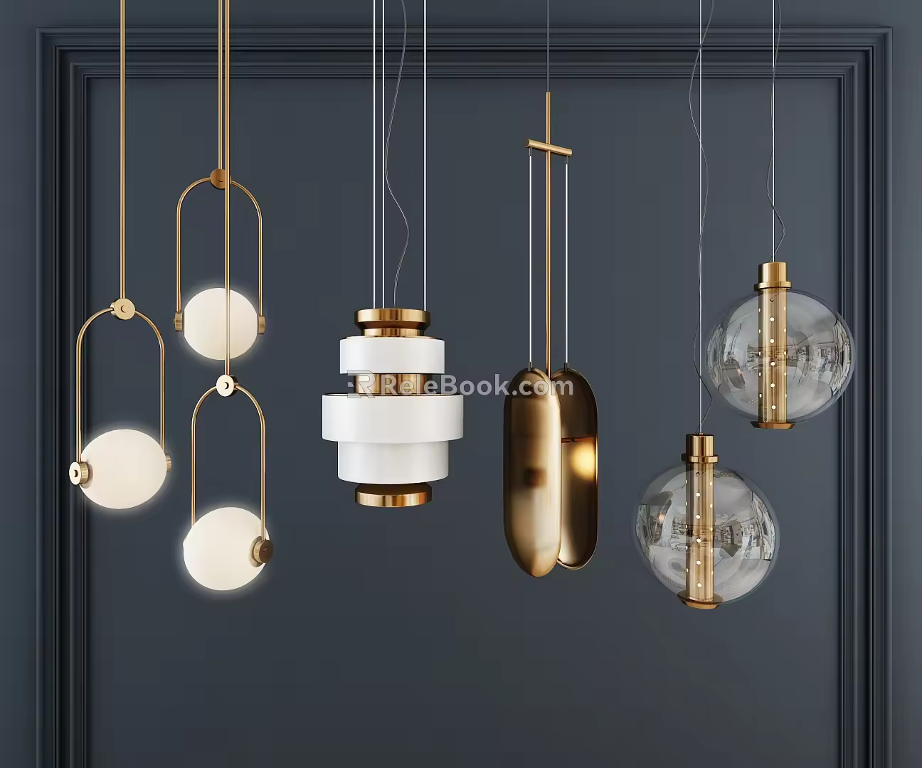 Modern chandelier 3d model