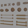 Modern Handle Cabinet Door Handle Button Handle 3d model