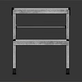 Sturdy Two Step Metal Ladder With Non Slip Platform And Foldable Design For Household Use