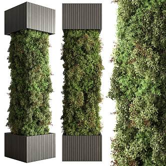 Greenery Vine Plant Wall 3d model