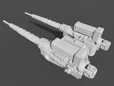 Industrial Robotic Arm Equipment With Double Mechanical Components And Long Tubular Structure 3d model