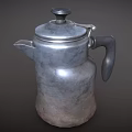 Vintage Metal Kettle Design With Handle Spout And Lid For Home Use