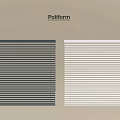 Polliform Modern Gray And White Horizontal Window Blinds For Home Decor 3d model