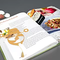 Open Cookbook With Preserved Lemon Recipe And Food Images Plus Wooden Bookmark