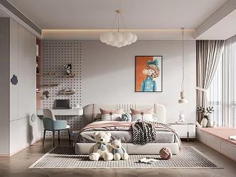 Modern Children's Room Girls Children's Room 3d model
