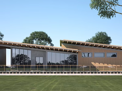 Modern Station Pavilion 3d model