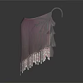 Set Of Three Red Pink Purple Fringed Daily Use Items For Home