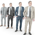 Modern Men Standing Men 3d model