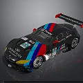 Toyota Gazoo Racing 88 Race Car With Black Blue Pink Red Stripes And Rear Wing