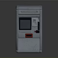 Modern Metallic Furniture Cabinet With Display Screen Control Buttons And Drawer