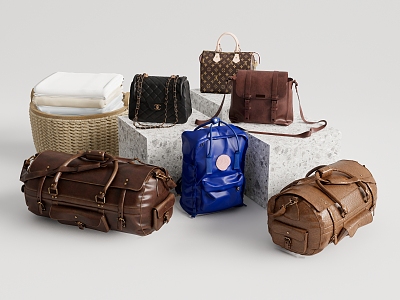 Modern Handbags Travel Bag Handbags Luggage 3d model