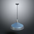 Modern Metal Pendant Light With Round Shade And Hanging Rod For Home Interior Design