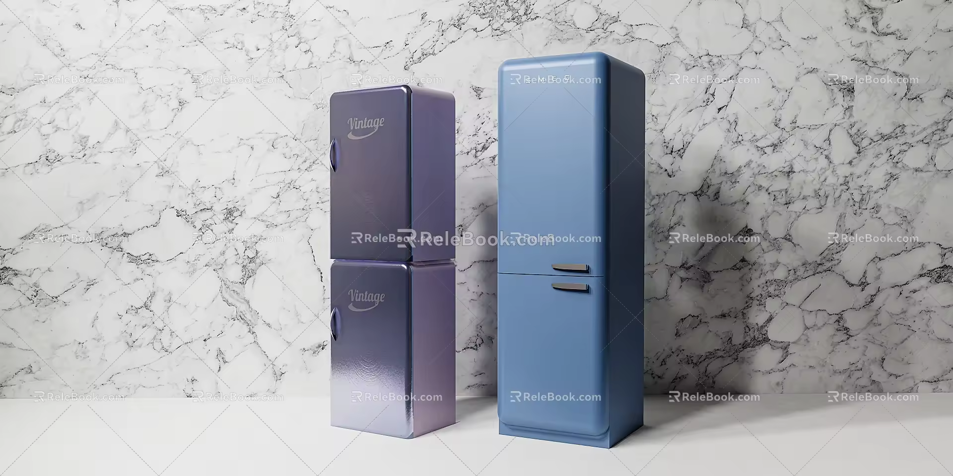 Modern refrigerator 3d model