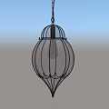 Elegant Glass Pendant Light With Lantern Design Illuminated Against Gray Paneled Wall