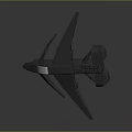 Futuristic Spacecraft 3D Model With Sharp Nose And Wing Structure For Space Exploration