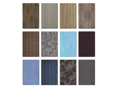 Square Rugs with Various Colors and Different Patterns for Home Decor 3d model
