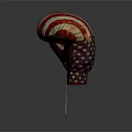 Durable Leather Boxing Glove With American Flag Red White Striped Design Sports Equipment